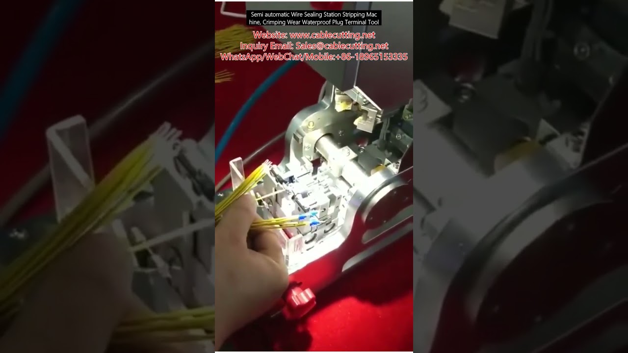 Semi automatic Wire Sealing Station Stripping Machine, Crimping Wear Waterproof Plug Terminal Tool