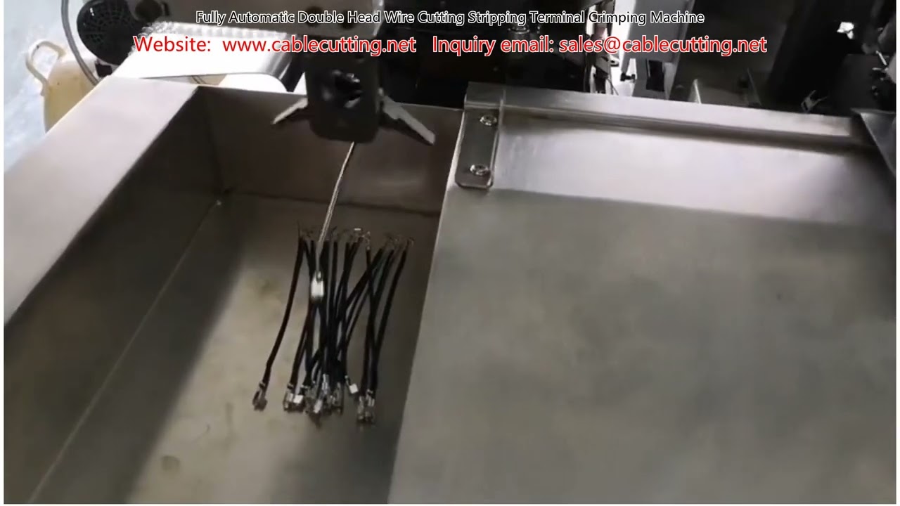 Fully Automatic Double Head Wire Cutting Stripping Terminal Crimping Machine