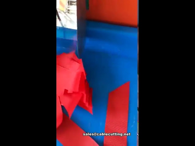 Ultrasonic Ribbon Tape Cutting Machine for Trapezoid Shape Packaging