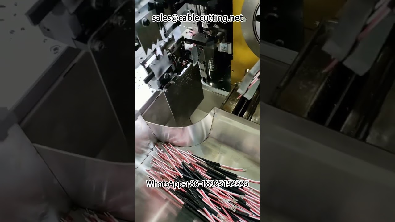 Automatic sheath wire inside and outside stripping machine #front end crimping terminals back end ti