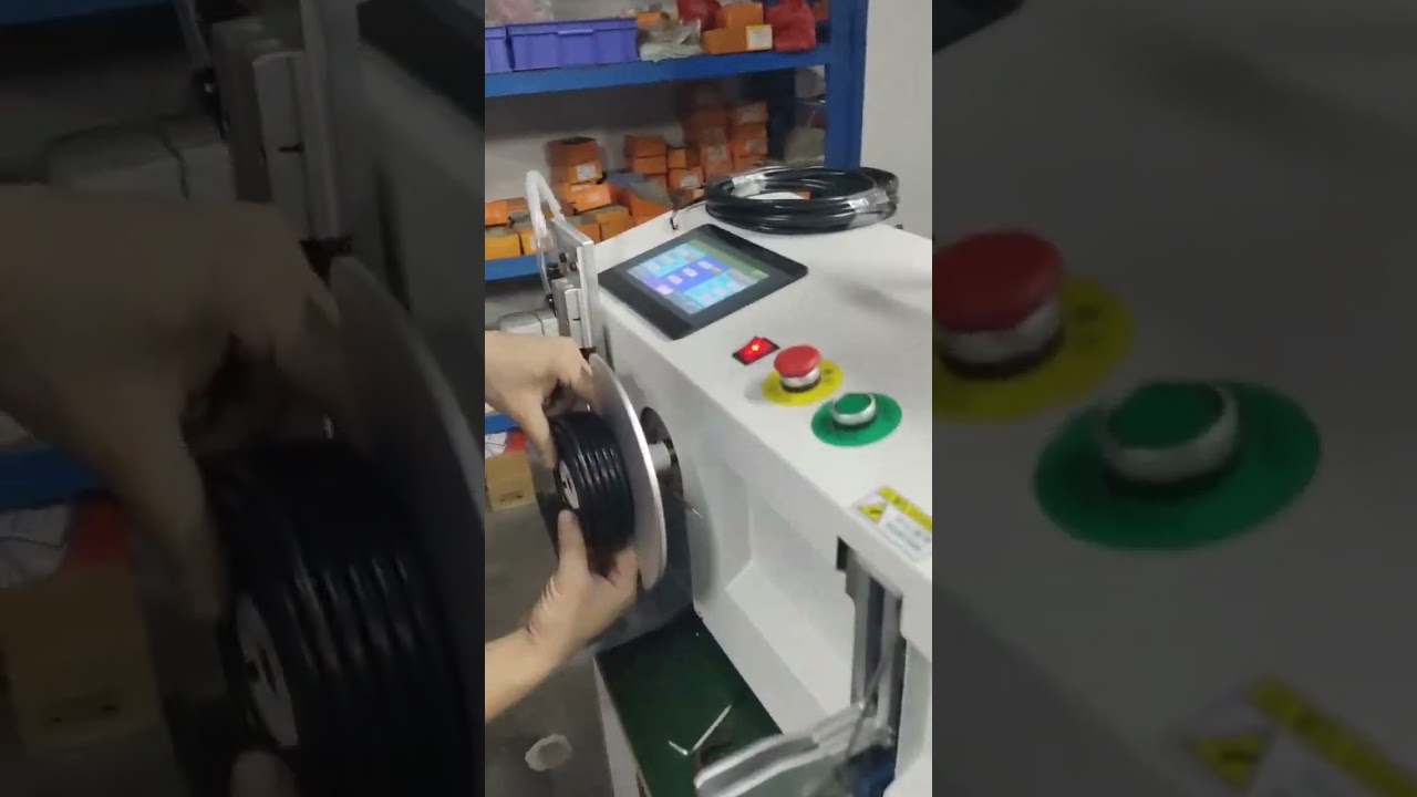 Automatic Traversing Wire Winding and Tying Machine Neat Traversing #factory #machine