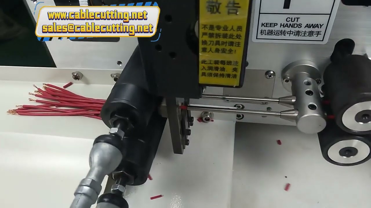Double Wire Feeding Wire Cutting Stripping Twisting Machine for 2 5 to 4 Square Cable Wire Stripping